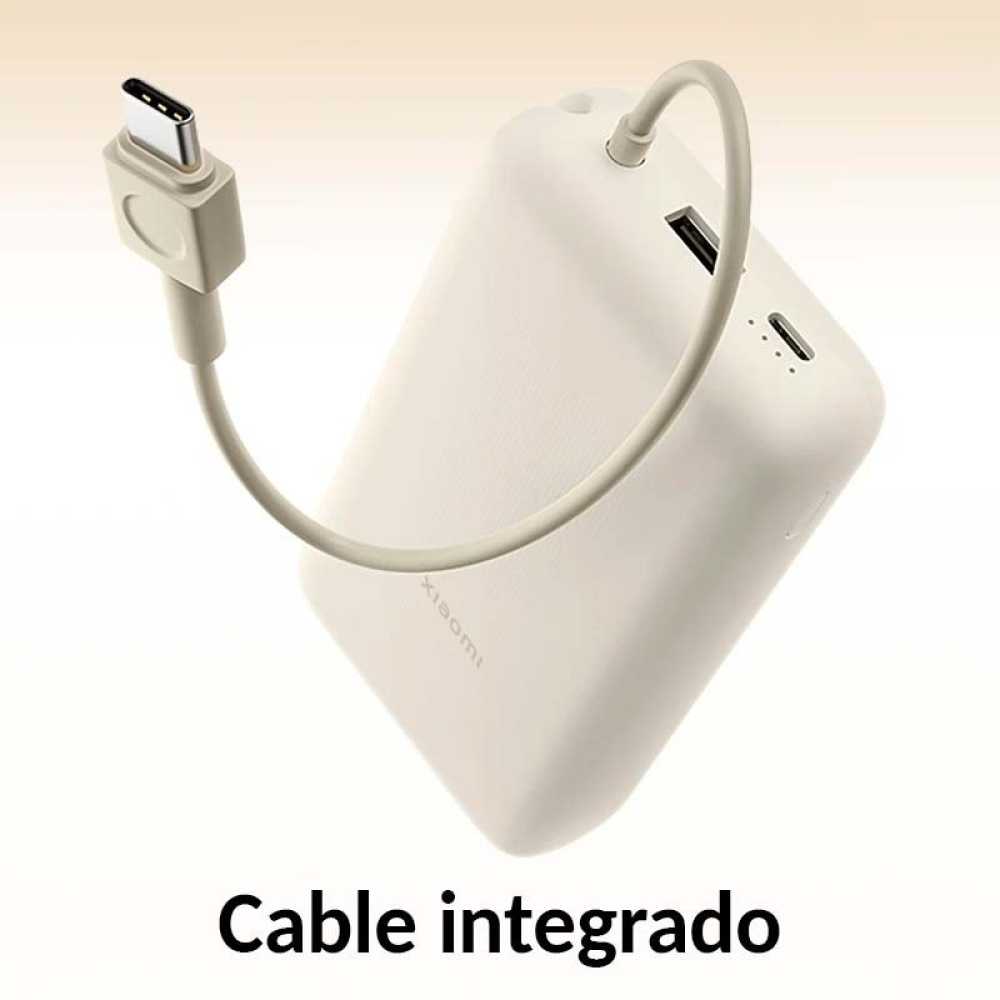 Budi - Power Bank da 22,5 W 10000 mAh PD + QC3.0 con cavo